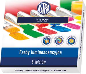 ASTRA farby luminescencyjne wiecce w ciemnoci - 6 kol. po 10 ml. - 2428999268