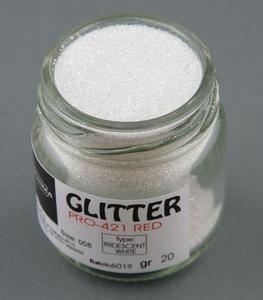 BROKAT GLITTER 20g 421 WHITE RED - 2428999362