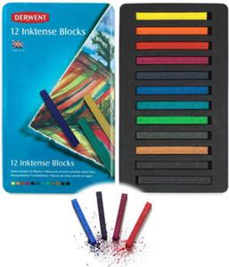 DERWENT INKTENSE BLOCK 12 KOL. - TUSZ W SZTABACH - 2428999461