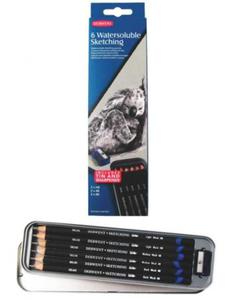 DERWENT WATERSOLUBLE SKETCHING 6 SZT. - owki rozpuszczalne w wodzie - 2428999475