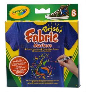 Crayola - ODBLASKOWE MARKERY DO TKANIN - 2428999976