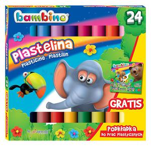 BAMBINO Plastelina 24 kolory + podkadka gratis