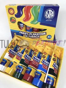 Farby plakatowe Astra 6 kolorw 30 ml - 2846603882