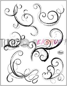 Stempel silikonowy ornamenty Viva Decor 14 x 18 cm - 2832341772