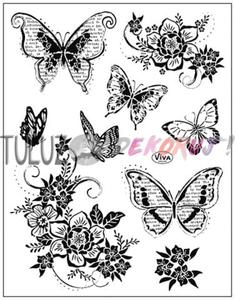 Stempel silikonowy motyle Viva Decor 14 x 18 cm - 2832341774