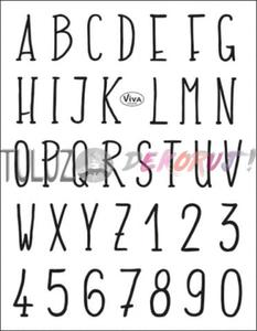 Stempel silikonowy alfabet litery cyfry Viva Decor 14 x 18 cm - 2848580616