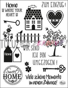 Stempel silikonowy sodki dom sweet home Viva Decor 14 x 18 cm - 2848580623