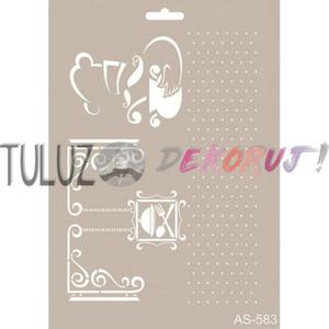 Cadence stencil kuchnia-szablon, maska do decoupage i prac kreatywnych A4 - 2853801938