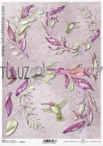ITD Collection papier ryowy A4 koliber i ornamenty kwiatowe kod.prod.R1153 - 2854586453