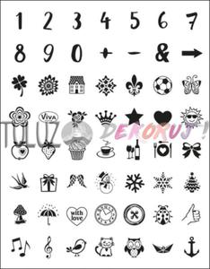 Stempel silikonowy symbole Viva Decor 14 x 18 cm - 2861804505