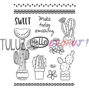 Stempel silikonowy kaktusy Viva Decor 14 x 18 cm - 2876220007