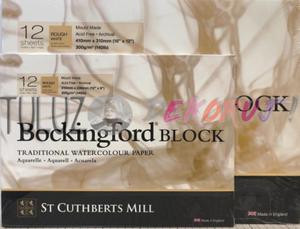 St Cuthberts Mill Bockingford Rough White Le Grain Torchon 12ark 300g Papier Blok Akwarelowy - 2861804913