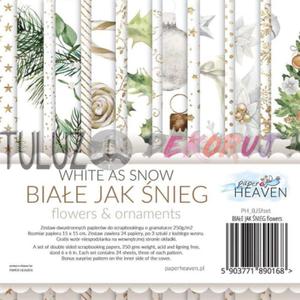 Paper Heaven blok papierw scrapowych Biae jak nieg flowers 15 x 15cm - 2869992970