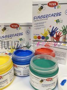 Fingerfarbe kids ( farby do malowania palcami dla dzieci)Viva Decor 4x100ml - 2871366468