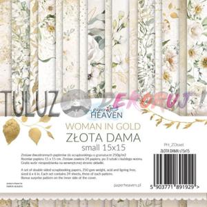 Paper Heaven blok papierw scrapowych Zota Dama 15x15cm - 2868019802