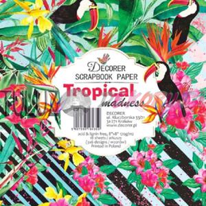 Decorer blok papierw scrapowych Tropical madness Tropikalne szalestwo 20,3 x 20,3cm - 2873220728