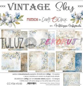 Craft o'clock blok papierw scrapowych Vintage Sky 30,5 x 30,5cm - 2874562924