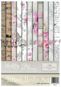 ITD Collection zestaw kreatywny Mixed Media Set Art Journal Shabb Chic for Spring A4 21x29,7cm kod.prod.MS014 - 2874846702