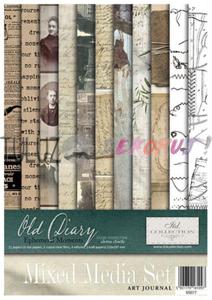 ITD Collection zestaw kreatywny Mixed Media Set Art Jurnal Old Diary-Ephemeral Moments A4 21x29,7cm kod.prod.MS017 - 2874846705