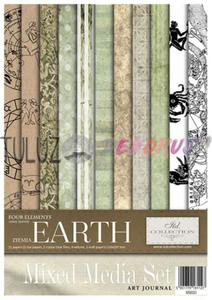 ITD Collection zestaw kreatywny Mixed Media Set Art Jurnal Four Elements: Earth A4 21x29,7cm kod.prod.MS020 - 2874846708