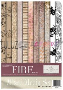 ITD Collection zestaw kreatywny Mixed Media Set Art Jurnal Four Elements: Fire A4 21x29,7cm kod.prod.MS023 - 2874846711