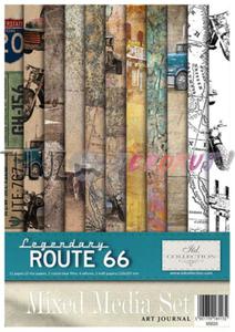 ITD Collection zestaw kreatywny Mixed Media Set Art Jurnal Legendary Route 66 A4 21x29,7cm kod.prod.MS025 - 2874846713