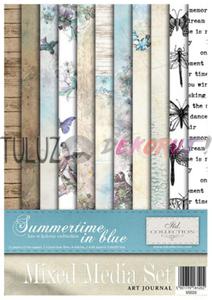 ITD Collection zestaw kreatywny Mixed Media Set Art Jurnal Summertime in blue A4 21x29,7cm kod.prod.MS028 - 2874846716