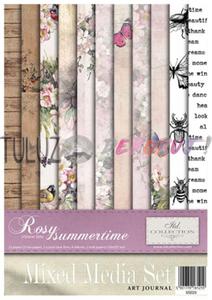 ITD Collection zestaw kreatywny Mixed Media Set Art Jurnal Rosy Summertime A4 21x29,7cm kod.prod.MS029 - 2874846717