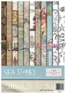 ITD Collection zestaw kreatywny Mixed Media Set Art Jurnal Sea Stories A4 21x29,7cm kod.prod.MS033 - 2874846721