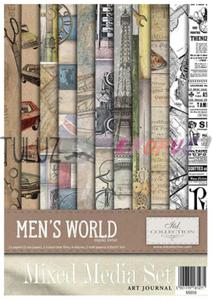 ITD Collection zestaw kreatywny Mixed Media Set Art Jurnal Men's World A4 21x29,7cm kod.prod.MS035 - 2874846722