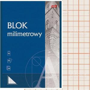 Papier milimetrowy w bloku A4, 20 kartek (22006) - 2878856757