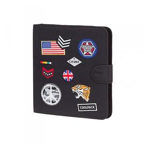 CoolPack Teczka wielofunkcyjna organizer MATE, czarna w znaczki, BADGES BLACK (85991CP) - 2867308976