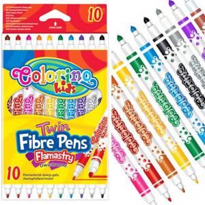 Flamastry dwustronne 10 kolorw COLORINO KIDS (13451PTR) - 2875664330