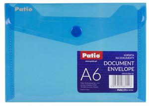 Teczka koperta transparentna na dokumenty A6 PATIO niebieska (PAT6133A/N/18) - 2876011596