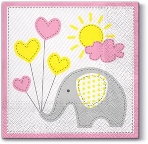 Serwetki dekoracyjne Cute Elephant SONIK 33x33 cm (SDL064613) - 2877583030