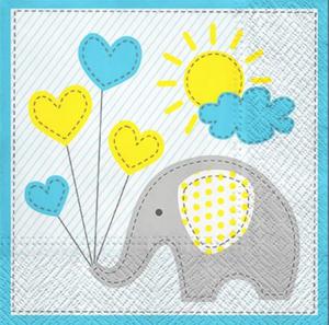 Serwetki dekoracyjne Cute Elephant SONIK 33x33 cm (SDL064605) - 2877583031