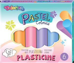 Plastelina PASTEL pastelowa 6 kolorw COLORINO (84972PTR) - 2867309933