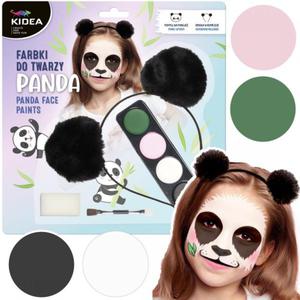 Farbki do malowania twarzy ZESTAW PANDA 4 kolory KIDEA (FDTZPAKA) - 2873218093