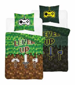 Pociel LEVEL UP 140 x 200 cm dla fana gry MINECRAFT (4473A) - 2873824947