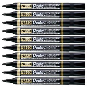 10 x MARKER permanentny N850 4,5 mm CZARNY PENTEL (N850-AEZESTAW) - 2876726690