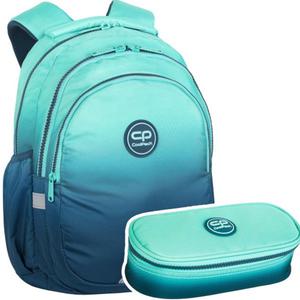 ZESTAW 2 el. Plecak wczesnoszkolny CoolPack JERRY 21 L niebieskie ombre, GRADIENT BLUE LAGOON (F029690SET2CZ) - 2876112505