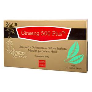 Ginseng 500 Plus 10 fiolek po 10 ml - 2824951466