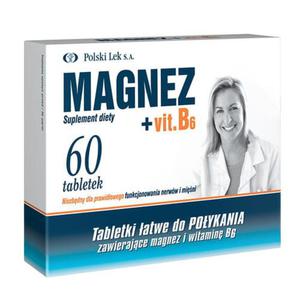 Magnez + witamina B6 60 tabl Polski Lek - 2824952081