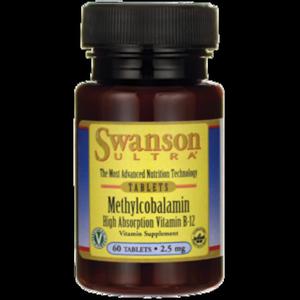 Methylcobalamin B12 60 kapsuek 2,5 mg Swanson - 2860036168