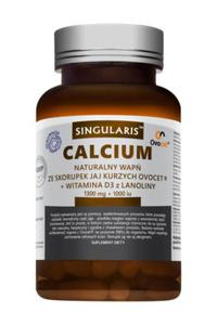 Singularis CALCIUM NATURALNY WAP ZE SKORUPEK JAJ KURZYCH 1300mg +WITAMINA D31000 iu 60 kaps - 2860037335