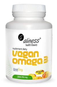 Vegan Omega 3 DHA 250 mg x 60 vege caps Aliness - 2876190415