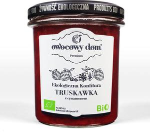 KONFITURA TRUSKAWKA Z CYNAMONEM BIO 300 g - OWOCOWY DOM - 2877947857