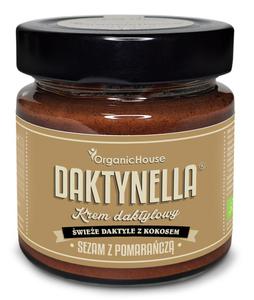 KREM KOKOSOWO - DAKTYLOWY Z SEZAMEM I POMARACZ BEZGLUTENOWY BIO 190 g - ORGANICHOUSE (DAKTYNELLA) - 2876472768