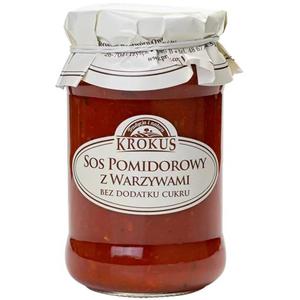 SOS POMIDOROWY Z WARZYWAMI BEZ DODATKU CUKRU 340 g - KROKUS - 2872165907