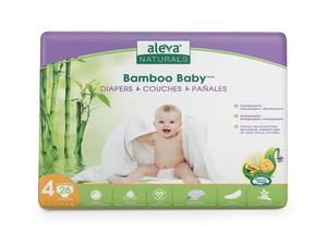 Bambusowe Pieluchy Rozmiar 4 (9-13kg) 26szt. | Aleva Naturals - 2871053114